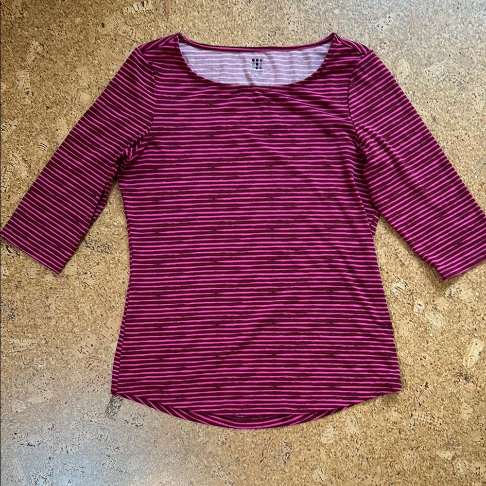 Women's Title Nine Striped Scoop Neck Top